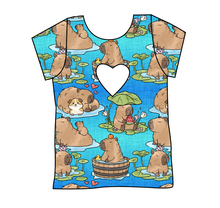 Load image into Gallery viewer, Capy Cuties Cambria Heart Back Tee