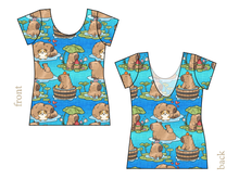 Load image into Gallery viewer, Capy Cuties Ladies' Low Back Ballerina Tee