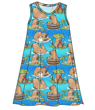 Load image into Gallery viewer, Capy Cuties Ladies' Swing Dress