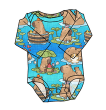 Load image into Gallery viewer, Capy Cuties Lap Neck Bodysuit