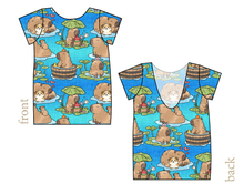 Load image into Gallery viewer, Capy Cuties Low Back Ballerina Tee