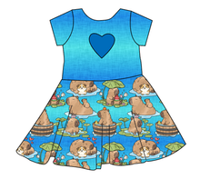 Load image into Gallery viewer, Capy Cuties Molly Heart Back Twirly Dress
