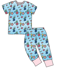 Load image into Gallery viewer, Soft Spring Floral Basic Loungewear Set