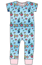 Load image into Gallery viewer, Soft Spring Floral Bennett Pants and Shorts Length T-Shirt Romper