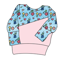 Load image into Gallery viewer, Soft Spring Floral Grow With Me Hoodie (or Crewneck)