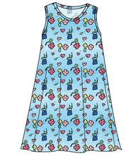 Load image into Gallery viewer, Soft Spring Floral Ladies' Swing Dress