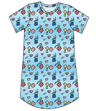 Load image into Gallery viewer, Soft Spring Floral Ladies' T-Shirt Dress