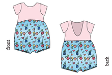 Load image into Gallery viewer, Soft Spring Floral Low Back Romper and Bubble Romper