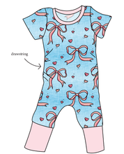Load image into Gallery viewer, Soft Bows Grow With Me Pants And Shorts Romper