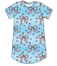 Load image into Gallery viewer, Soft Bows Ladies' T-Shirt Dress