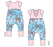 Load image into Gallery viewer, Soft Bows Low Back Romper and Bubble Romper