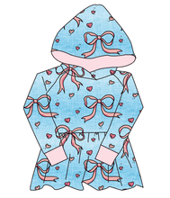 Load image into Gallery viewer, Soft Bows Peplum Hoodie (or Crewneck)