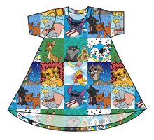 Load image into Gallery viewer, Rad Character Quilt Basic T-Shirt Dress