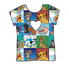 Load image into Gallery viewer, Rad Character Quilt Cambria Heart Back Tee