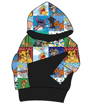 Load image into Gallery viewer, Rad Character Quilt Grow With Me Hoodie (or Crewneck)