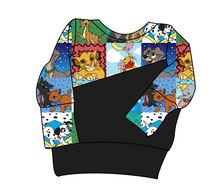 Load image into Gallery viewer, Rad Character Quilt Grow With Me Hoodie (or Crewneck)