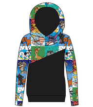 Load image into Gallery viewer, Rad Character Quilt Ladies Hoodie