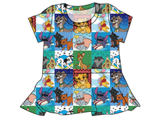 Load image into Gallery viewer, Rad Character Quilt Ladies' Peplum Top