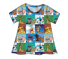 Load image into Gallery viewer, Rad Character Quilt Ladies' Swing Tee