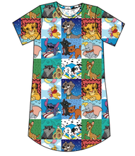 Load image into Gallery viewer, Rad Character Quilt Ladies' T-Shirt Dress