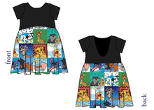 Load image into Gallery viewer, Rad Character Quilt Low Back Dress