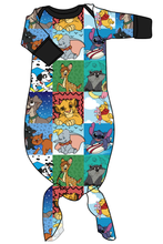 Load image into Gallery viewer, Rad Character Quilt Newborn Knotted Gown