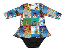Load image into Gallery viewer, Rad Character Quilt Peplum Top