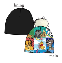 Load image into Gallery viewer, Rad Character Quilt Slouchy Beanie (Reversible!)