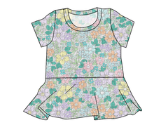 Load image into Gallery viewer, Pastel Garden Ladies' Peplum Top