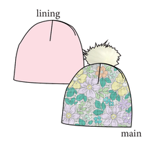 Load image into Gallery viewer, Pastel Garden Slouchy Beanie (Reversible!)