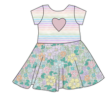 Load image into Gallery viewer, Pastel Garden Molly Heart Back Twirly Dress