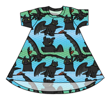 Load image into Gallery viewer, Fury of the Night Basic T-Shirt Dress