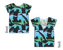Load image into Gallery viewer, Fury of the Night Low Back Ballerina Tee