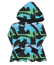 Load image into Gallery viewer, Fury of the Night Peplum Hoodie (or Crewneck)