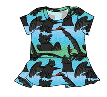 Load image into Gallery viewer, Fury of the Night Peplum Top