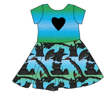 Load image into Gallery viewer, Fury of the Night Molly Heart Back Twirly Dress