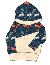Load image into Gallery viewer, Frolicking Foxes Grow With Me Hoodie (or Crewneck)