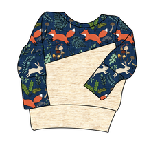 Load image into Gallery viewer, Frolicking Foxes Grow With Me Hoodie (or Crewneck)