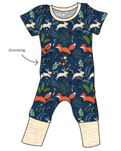 Load image into Gallery viewer, Frolicking Foxes Grow With Me Pants And Shorts Romper