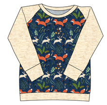 Load image into Gallery viewer, Frolicking Foxes Ladies' Classic Crewneck