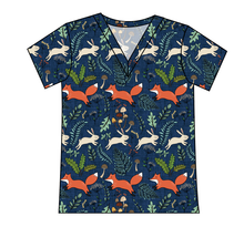Load image into Gallery viewer, Frolicking Foxes Ladies' Slouchy V-Neck Tee