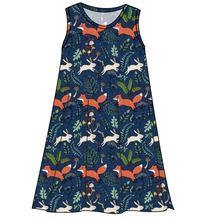 Load image into Gallery viewer, Frolicking Foxes Ladies' Swing Dress