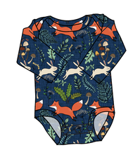Load image into Gallery viewer, Frolicking Foxes Lap Neck Bodysuit