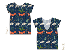 Load image into Gallery viewer, Frolicking Foxes Low Back Ballerina Tee