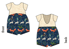 Load image into Gallery viewer, Frolicking Foxes Low Back Romper and Bubble Romper
