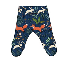 Load image into Gallery viewer, Frolicking Foxes Newborn Footed Pants