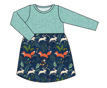 Load image into Gallery viewer, Frolicking Foxes Play Dress