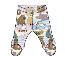 Load image into Gallery viewer, Fluffy Stuffies Newborn Footed Pants