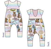 Load image into Gallery viewer, Fluffy Stuffies Low Back Romper and Bubble Romper