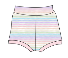 Load image into Gallery viewer, Pastel Watercolour Stripes Bummies